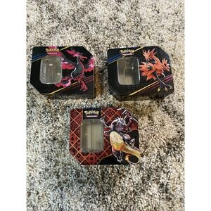 POKÉMON LOT OF TRADING CARD GAME STORAGE‎ CASE TIN METAL CASES Empty No Cards